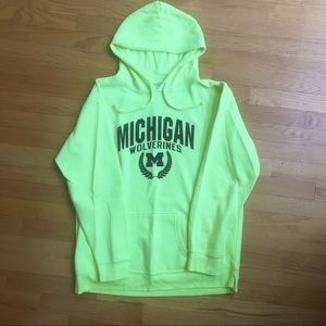 J.America Michigan wolverines neon hoodie